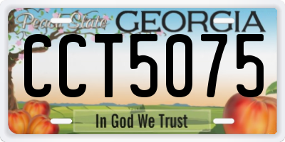 GA license plate CCT5075