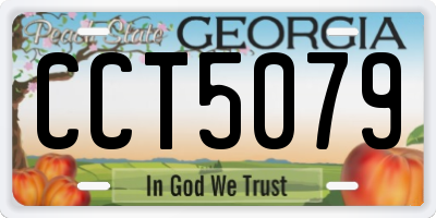 GA license plate CCT5079