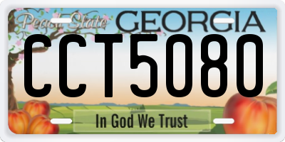 GA license plate CCT5080