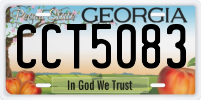 GA license plate CCT5083