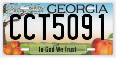 GA license plate CCT5091