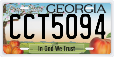 GA license plate CCT5094