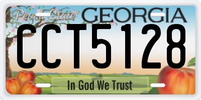 GA license plate CCT5128