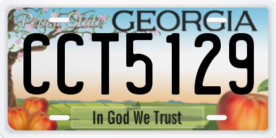 GA license plate CCT5129