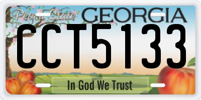 GA license plate CCT5133