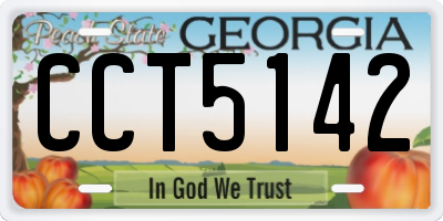 GA license plate CCT5142