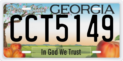 GA license plate CCT5149