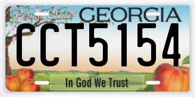 GA license plate CCT5154