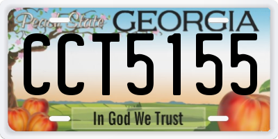 GA license plate CCT5155