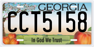 GA license plate CCT5158