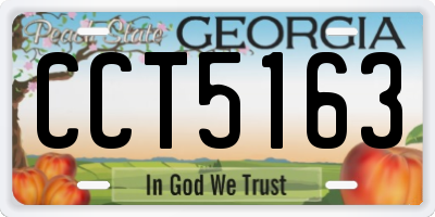 GA license plate CCT5163