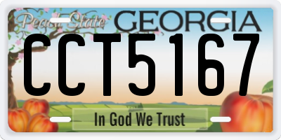 GA license plate CCT5167