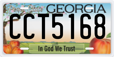 GA license plate CCT5168