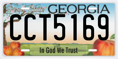 GA license plate CCT5169
