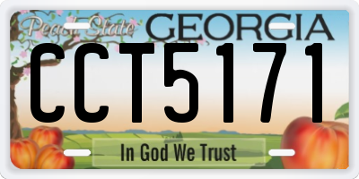GA license plate CCT5171