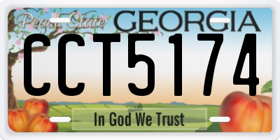 GA license plate CCT5174