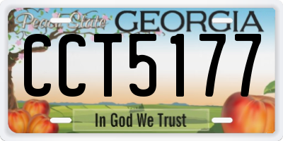 GA license plate CCT5177