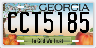 GA license plate CCT5185