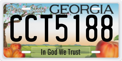 GA license plate CCT5188