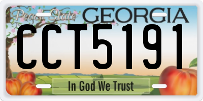 GA license plate CCT5191