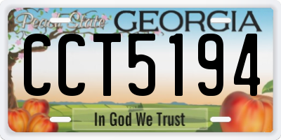GA license plate CCT5194