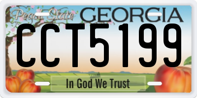 GA license plate CCT5199