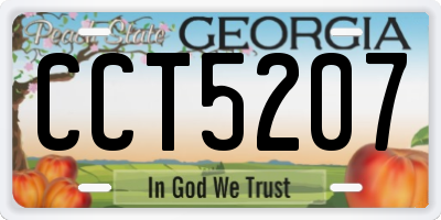 GA license plate CCT5207