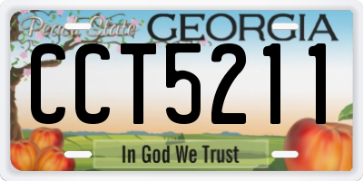 GA license plate CCT5211