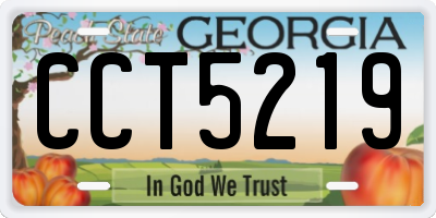 GA license plate CCT5219