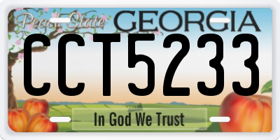GA license plate CCT5233