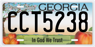 GA license plate CCT5238
