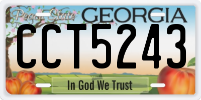 GA license plate CCT5243