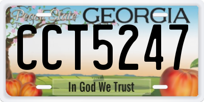 GA license plate CCT5247