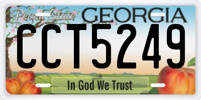 GA license plate CCT5249