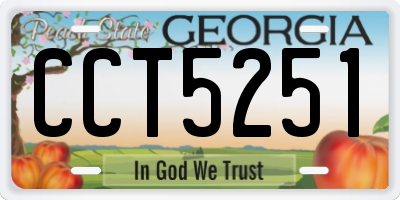 GA license plate CCT5251