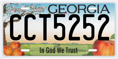 GA license plate CCT5252