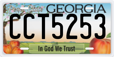GA license plate CCT5253