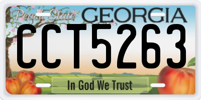 GA license plate CCT5263