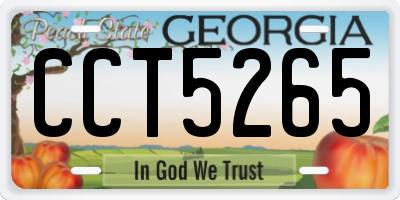 GA license plate CCT5265