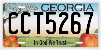 GA license plate CCT5267