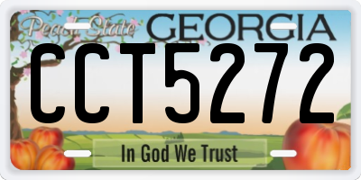 GA license plate CCT5272