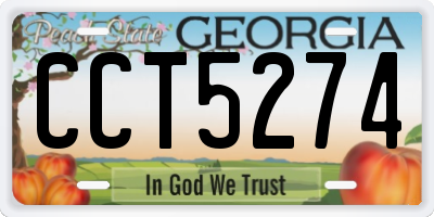 GA license plate CCT5274