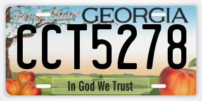 GA license plate CCT5278