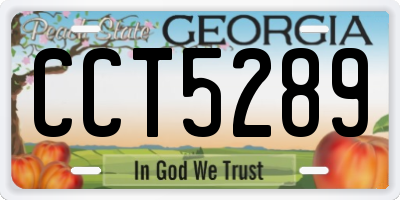 GA license plate CCT5289