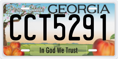 GA license plate CCT5291