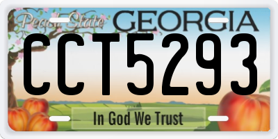 GA license plate CCT5293