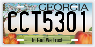GA license plate CCT5301