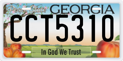 GA license plate CCT5310