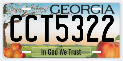 GA license plate CCT5322