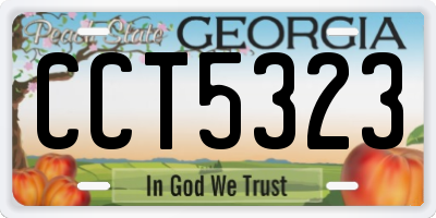 GA license plate CCT5323